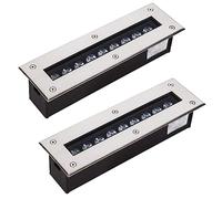 2PCS Ground LED Landscape Lights - Outdoor Buried Lights, AC 85-265V Rectangle LED Embedded Buried Lamp, IP67 Waterproof Staise Floor Aisle Enlightenment Building Outdoor Lights