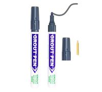 2Pcs Grout Pen,Dark Grey Tile Paint for Tiles Bathroom Designed for Restoring Tile Grout in Wall Floor Bathrooms Kitchens