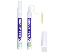 2Pcs Grout Pen,White Tile Paint for Tiles Bathroom Designed for Restoring Tile Grout in Wall Floor Bathrooms Kitchens