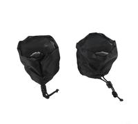 2Pcs Grow Tent Vent Filter Covers with Elastic Band & Buckles, 4/6/8 Inch Duct Mesh Screen for Plant Growing Rooms, Black Oxford Cloth Proof(4IN)