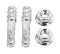 2PCS Guide Plate Screws and Nuts for 52/58 Chain Saw, Double Head Screw Fixed, Silver Iron Replacement Parts for Forestry Hand Tools