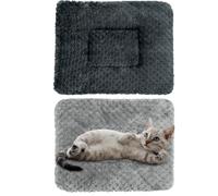 2Pcs Guinea Pig Bed Mat Small Animal Plush Bed Soft Warm Bedding Mat Blanket for Cage Accessories Winter Fluffy Sleep Pad for Bunny Rat Rabbit Hamster Hedgehog Ferret Squirrel (Blue&Pink, 25x32cm)