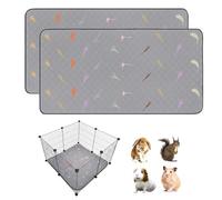 2Pcs Guinea Pig Cage Liners,Guinea Pig Fleece Cage Liners28''X28'' Super Absorbent Washable Pee Pads Reusable for Rabbit Hamster Chinchilla (C&C 2x2(28" x 28") 2Pack, 14 in Grid Length)