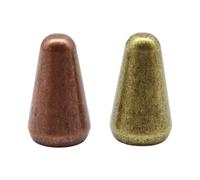 2pcs Guitar 5 Way Pickup Switch Tip Metal Switch Cap Switch Knob for Strat Tele (Bronze + Red Copper)