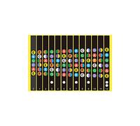 2PCS Guitar Fretboard Stickers Scale Sticker Musical Alphabet Coded Note Strips for Music Guitar Beginners Trainers Learners