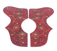 2Pcs Guitar Guard, 10.6 x 4.5in AntiScratch Pickguard Stringed Picks, Self Adhesive Instrument Plastic Protection Plate Guitar Accessories (Rojo)