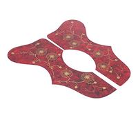 2Pcs Guitar Guard Scratch Proof Guard Plate Self Adhesive Guitar Pickguard Hard Plastic Pick for Instrument Parts and Accessories Come with Delicate Appearance and (Red)