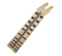 2pcs Guitar Neck 22 Fret 25.5 Inch Short Size Maple Fingerboard Block Inlay Replacement Parts