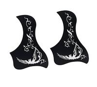2pcs Guitar Pickguard Scratch Plate for Acoustic Guitar Silver Pattern