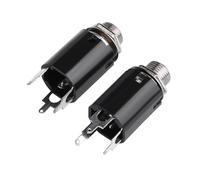2pcs Guitar Pickup Endpin Output Jacks Metal 6.5mm Bass Output Input Jacks Professional Replacement Guitar Accessories