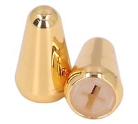 2PCS Guitar Pickup Switch Knob Tip Replacement 3 Way 5 Way for ST TL Style Electric Guitars Brass Shell PP Plastic Core Guitar Pickup Switch Cap Guitar Accessories (Gold)