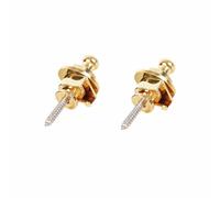 2Pcs Guitar Strap Lock Knobs, Copper-alloy Quick Release Straplocks Guitar Strap Buttons for Ukulele Bass Electric (Gold)