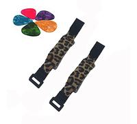 2PCS Guitar String Mute Damper, Guitar Fingerboard Mute Tape Adjustable String Cover Fiber Tape for Acoustic Guitar Electric Guitar Bass with 5 Picks (BR02)
