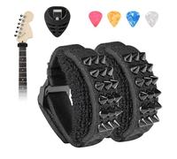 2PCS Guitar String Mute Damper, Guitar Mute Strap, Fretboard Mute Band, Guitar String Cover Strap, Noise-Free Playing, for Acoustic, Electric and Bass Guitars, PKY Black
