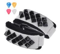 2PCS Guitar String Mute Damper,Guitar String Cover Belt, Adjustable Bass Mute Silencer, Adjustable Bass Mute, for Electric Acoustic Classic Guitar Bass Musical Instrument Accessories(WhiteDD)