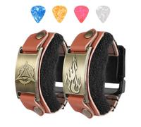 2PCS Guitar String Mute Damper,Guitar String Cover Belt, Adjustable Bass Mute Silencer, Adjustable Bass Mute, for Electric Acoustic Classic Guitar Bass Musical Instrument Accessories(small,Brown)