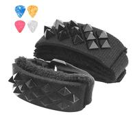 2PCS Guitar String Mute Damper,Guitar String Cover Belt, Adjustable Bass Mute Silencer, Adjustable Bass Mute, for Electric Acoustic Classic Guitar Bass Musical Instrument,small and large(BlackDD)