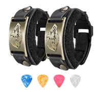 2PCS Guitar String Mute Damper,Guitar String Cover Belt, Adjustable Bass Mute Silencer, Adjustable Bass Mute, for Electric Acoustic Classic Guitar Bass Musical Instrument Accessories(ang,Black)