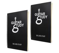 2pcs Guitar Tab Journal Notebook with Chord Charts, 50 Sheets Each