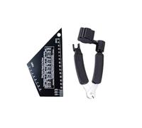 2pcs Guitar Tool - Fret Rocker Guitar String Winder Cutter Bridge Pin Puller-Heavy Duty Stainless Steel Guitar String Height Gauge & Fret Rocker Set - Precision Laser Etched Scales