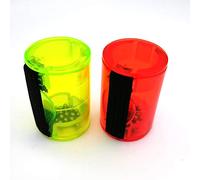 2Pcs Guitar Ukulele Sand Shaker Hammer Rhythm Ring Fun Finger Bell Mandolin Banjo Fluorescent Green ABS Handbells Drum Tap Keyboard Percussion Instrument (Random Color)