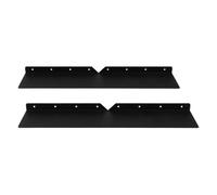 2pcs Gutter Valley Splash Guards Bendable Roof Rain Diverter 16 Inch | Decorative Black Finish, Reduces Splash Effects on Patios and Building Foundations, for Contractors and Property Managers