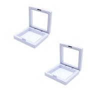 2Pcs Guzheng Nail Holder with Buckle, 9x9x2cm Storage Box | PVC Construction, Display Window, Rounded Corners, Keeps Picks Visible for Musicians, Manicure Enthusiasts or Jewellery
