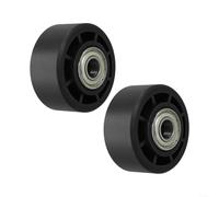 2pcs Gym Equipment Bearing Wheels Replacement for Treadmills and Stationary Bikes Nylon Rollers for Heavy Use