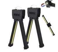 2PCS Gym Lamp, Portable Gym Lighting for Posing, Rechargeable Magnetic Work Light, Magnet LED Flashlight with Hanging Hook, Magnetic Fitness Lamp with 7th Gear Dimming and 180 Degree Folding