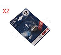 2pcs H3 Fog Light Halogen Bulb 12V 55W PK22s BOSCH LONGLIFE DAYTIME 1987301053