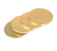 2pcs H62 Brass Round Disc Plate，0.3mm Thick Solid Copper Sheet，Diameter 10mm 15 20 25 30 35 40 45 Mm- 120 Mm DIY Brass Flat Pad(0.3 * 85mm)