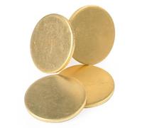 2pcs H62 Brass Round Disc Plate，0.5mm Thick Solid Copper Sheet，Diameter 10mm 15 20 25 30 35 40 45 Mm- 80 Mm DIY Brass Flat Pad(0.5 * 55mm)