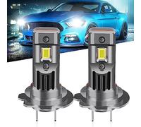 2Pcs H7 Led Headlight Bulb Canbus Error Free, 80W 16000LM 12V Cold White H7 Mini Led Headlight Bulb Restoration kit Super Bright IP68 Waterproof Plug and Play