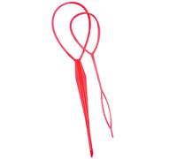 2pcs Hair Braider Hair Braiding Winding Device Women Girls Kids HairType Dressing Styling Tool red