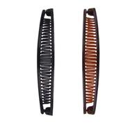 2Pcs Hair Clips Black and Brown Clips Fish Vintage Clincher Combs Tool for Thick Curly Hair Accessories Long Hair Banana Hair Comb Fish Grip Slide Hair Clips Claws Set for Women