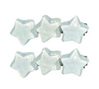 2pcs Hair Clips For Girls, Cute Hand-Painted Cloud Expressions With Glitter Stars Smooth Edge, For Girls Twin Tails Bun Lolita Travel Photo Prop C