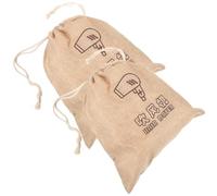 2pcs Hair Dryer Drawstring Storage Bag Cloth Travel Pouch Khaki | Reusable Minimalist Organiser, Hair Dryer Sign, for Home Salon Use and Attachments, Easy Packing