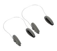 2pcs Hair Dyeing Ear Covers with Lanyard, Black Rubber Metal Pair | Home and Salon Use, Easy to Take and Time Saving, Stays on Ears without Falling off Random Style