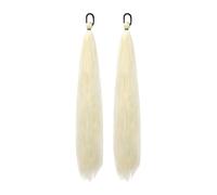 2PCS Hair Extensions for Braiding, 26 inch Straight Braided Ponytail Extension with Elastic Tie, Plait Coloured Synthetic Wig (A)