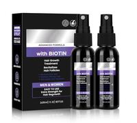 2PCS Hair Growth Spray Serum for Women & Men, Hair Serum for Hair Growth with Biotin, Niacinamide & Ginger Root Oil, Reduces Hair Loss, Promotes Hair and Beard Regrowth