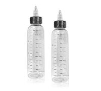 2pcs Hair Oil Applicator Bottle,110ML Squeeze Oil Applicator Bottle with Caps,Hair Dye Bottle Squeeze Plastic Applicator Bottle Graduated Hair Colour Applicator Bottles for Home Salon Hair Care