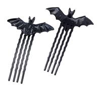 2PCS Hair Sticks for Buns Gothic Style Bat Hair Sticks Zinc Alloy Hairpin for Women