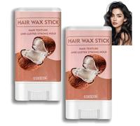 2Pcs Hair Wax Stick for Flyaways, Hair Wax Stick for Women & Ki/ds - Strong Hold Styling Stick for Flyaways & Frizz, Non-Greasy Finishing Wax with Shea Butter for Smooth & Slick Hair