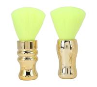 2Pcs Haircutting Neck Duster Brush, Professional Barber Hair Sweeping Brush, Soft Nylon for Gentle Cleaning, Portable Hair Sweep Brush for Home Salon and Travel, Includes