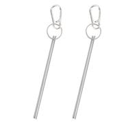 2pcs Half Moon Elevator Door Key for Westinghouse & Schindler Elevators, Metal Emergency Access Key Tool with Metal Keychain (Silver)