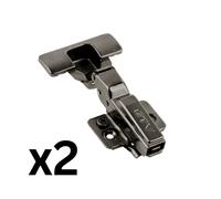 Half Overlay Soft Close Cabinet Hinges 35mm - Black Silent Close, Heavy-Duty Steel, Clip-On 3D Adjustment, Nickel-Plated, SGS Tested 80,000 Cycles - Screws Included (2)