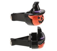 2pcs Halloween Car Interior Accessories Decoration Owl Resin Clip-on | Orange Reusable Vent Charm, Fresh Scent for Car Owners and Ride-share Drivers, Office or Party Decor