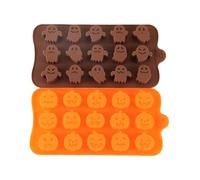 2PCS Halloween Chocolate Molds Pumpkin Ghost Silicone Moulds Trick or Treat Fondant Candy Mold, DIY Baking Wax Melt Mould for Cookies Chocolate Candies Gummy Jello Ice Cube Jelly Frozen Yogurt Ice