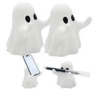 2PCS Halloween Ghost Figurine - Spooky Resin Pen Holder Statue,Cute Decor for Halloween Decorations Indoor,Funny Porch and Indoor Spooky Home Decor Gifts,Pencil Holder for Office Home Accessories