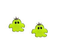 2Pcs Halloween Ghost Luminous Brooch Lapel Pin Enamel Green Demon Queen Crown Glow in The Dark Brooches Badge Hat Jeans Dress Suit Jacket Pins Punk Fun Holiday Festival Party Jewelry for Woemen Men